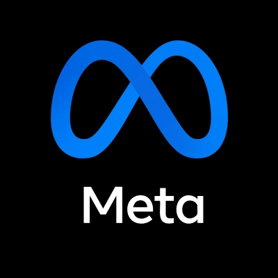 Meta logo fondo negro