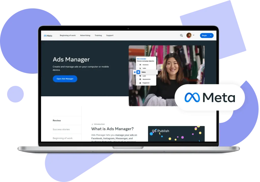 Meta ads section